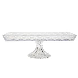 Bandeja Com Pé Diamond Lyor 34,5 Cm - Cristal