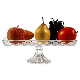 Bandeja Com Pé Diamond Lyor 34,5 Cm - Cristal
