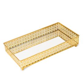 Bandeja Decorativa Espelhada Mart 23,5X12,5Cm - Dourado