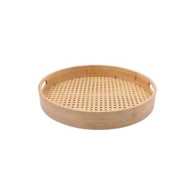Bandeja Rendonda De Bambu Havan Casa 35Cm - Natural