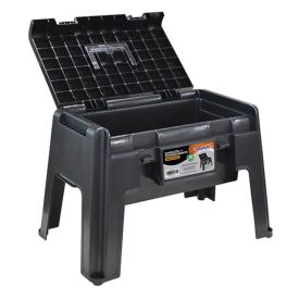 Banqueta Com Compartimento Multiuso Trava Plástica Arqplast - Preto