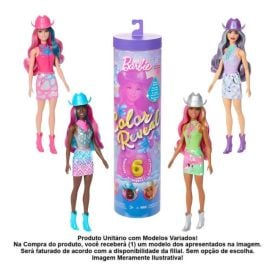 Boneca Barbie Moda Disco Color Reveal Mattel - Sortido