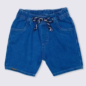 Bermuda 1 a 3 anos Jogger Jeans com Cordão Yoyo Kids