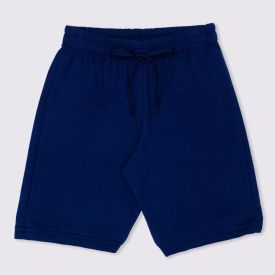 Bermuda 1 a 3 anos Moletinho Básico Yoyo Kids Azul Marinho