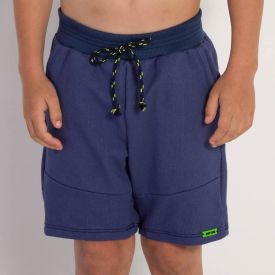 Bermuda 4 a 10 anos Jogger Malha Jeans Hot Dog Azul Jeans