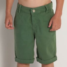 Bermuda 4 a 10 anos Sarja Menino Jogger Hot Dog Verde