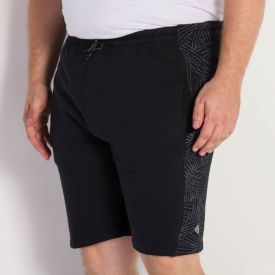 Bermuda Molecotton Masculina Plus Size Nicoboco Plus Preto