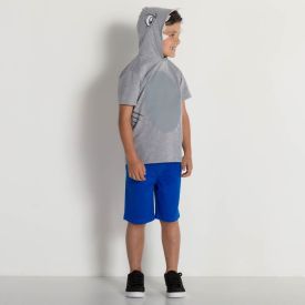 Bermuda Sarja 4 a 10 anos Jogger Hot Dog Azul Royal