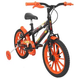 Bicicleta Aro 16 Masculina Joy Free Action - Preto e Laranja 