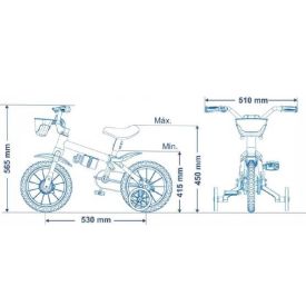 Bicicleta Infantil Princesas Aro 12 Disney Nathor - 101260160001