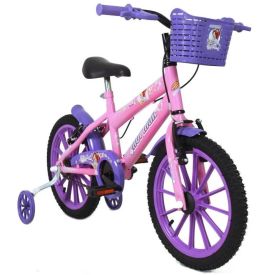 Bicicleta Infantil Kiss Aro 16 Free Action - Rosa
