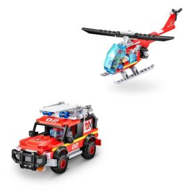 Blocos De Montar Bombeiros Resgate De Incêncio 265 Peças Fire Station Candide - 25006