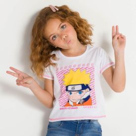 Blusa 6 a 12 anos Naruto Malha Brandili