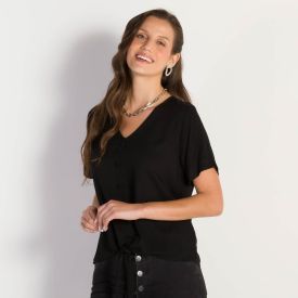Blusa Feminina Em Amarração Com Botão Patrícia Foster