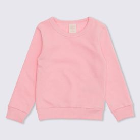 Blusão 1 a 3 anos Moletom Básico Felpado Yoyo Kids Rosa Trazino