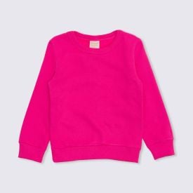Blusão 1 a 3 anos Moletom Básico Felpado Yoyo Kids Rosa Cinnamom
