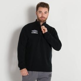 Blusão Fleece Essential Umbro Preto