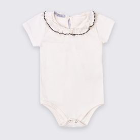 Body Bebê Menina Com Babado Na Gola Trick Nick Off White