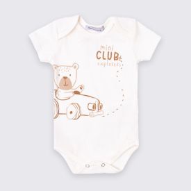 Body Bebê Menino Manga Curta Explorer Trick Nick