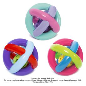 Bola Maluquinha Com Chocalho Mercotoys - Sortido