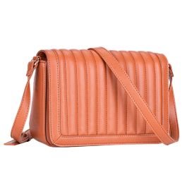Bolsa Feminina Transversal Matelassê Alice Palucci - Caramelo