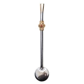 Bomba Para Chimarrão De Ferro 1 Anel Galant - 30cm