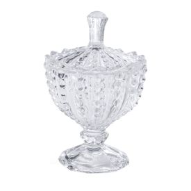 Bomboniere Com Pé De Vidro Isadora Hauskraft 10Cm - Transparente