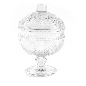 Bomboniere Com Pé Vidro L’Hermitage 9,5 Cm - Transparente