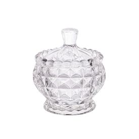 Bomboniere Com Tampa Cristal Diamond Lyor - Transparente