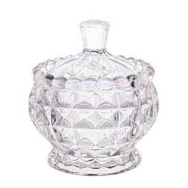 Bomboniere Com Tampa Cristal Diamond Lyor - Transparente