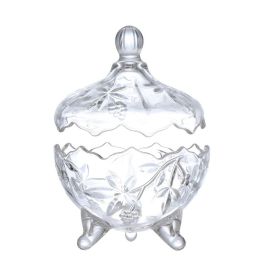 Bomboniere com Tampa Zoe Hauskraft 17,5Cm - Vidro