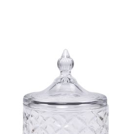 Porta Algodão E Sabonete Lyor De Cristal 10X15,5Cm - Lile