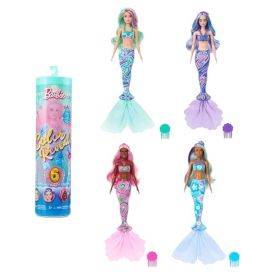 Boneca Barbie Color Reveal Sereia Surpresa Mattel Com 6 Acessórios - HTH45