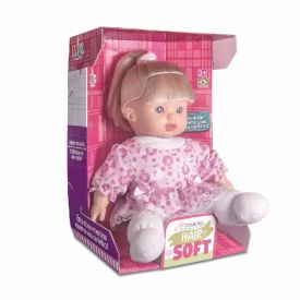 Boneca Coleção Hair Soft Loira Milk Brinquedos - 403