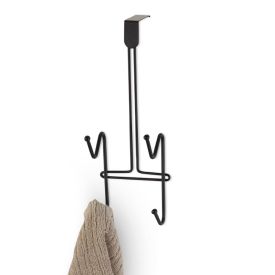 Cabide De Porta Com 2 Ganchos Black Arthi - Preto