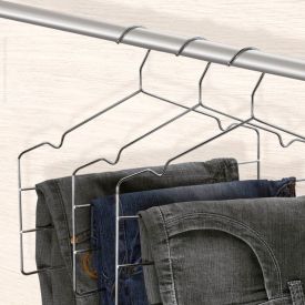 Cabide Triplo Com Cavas Para Calça Arthi - Cromado