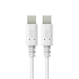 Cabo Usb Tipo-C Reversível Elg Para Recarga Sincronização 2M Tc2tc2m - Branco