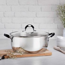 Caçarola Aço Inox Astro De Indução Tramontina 8,9 Litros - Rasa