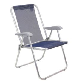Cadeira De Praia Alumínio Master Creta Tramontina - Azul Escuro