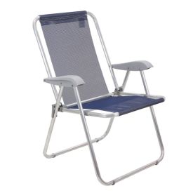 Cadeira De Praia Alumínio Master Creta Tramontina - Azul Escuro