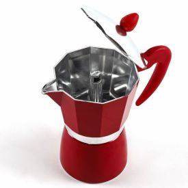 Cafeteira Italiana De Alumínio Hauskraft 300Ml - Vermelho