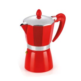 Cafeteira Italiana De Alumínio Hauskraft 300Ml - Vermelho