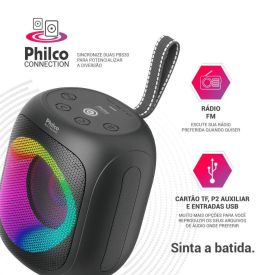 Caixa De Som Bluetooth Philco Speaker Flash Lights 30W Pbs30