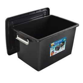 Caixa Organizadora Com Tampa E Trava Arqplast 56 Litros - Preto