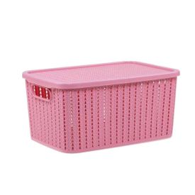 Caixa Organizadora Com Tampa Trama Plasútil 8 Litros - Rosa
