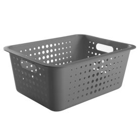 Caixa Organizadora Grande De Plástico Martiplast - Chumbo