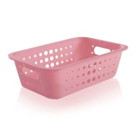 Caixa Organizadora Média Baixa Ou 3,3 Litros - Rosa
