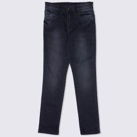 Calça 12 a 16 anos Jeans Super Skinny Hot Dog Preto