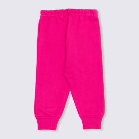 Calça de Bebê Menina Moletom Felpado Yoyo Baby Rosa Cinnamom