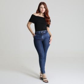 Calça Feminina Cigarrete Jeans Sawary